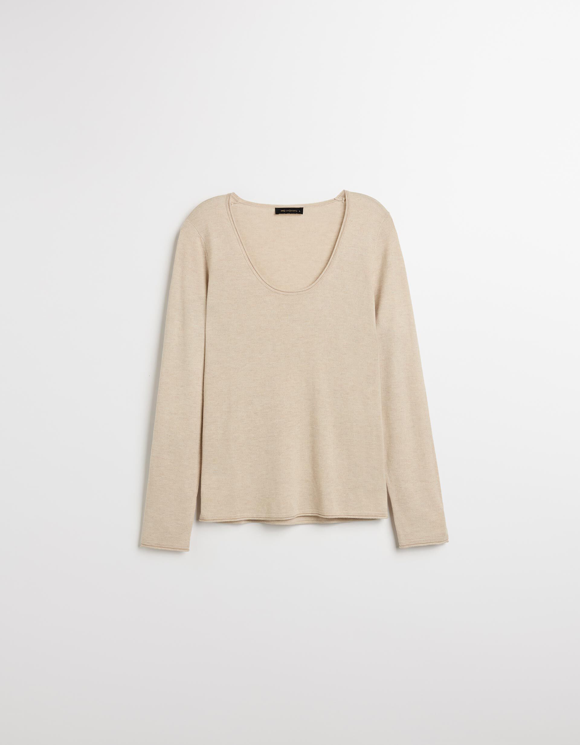 Comprar Online Camisola com Caxemira, Mulher, Bege