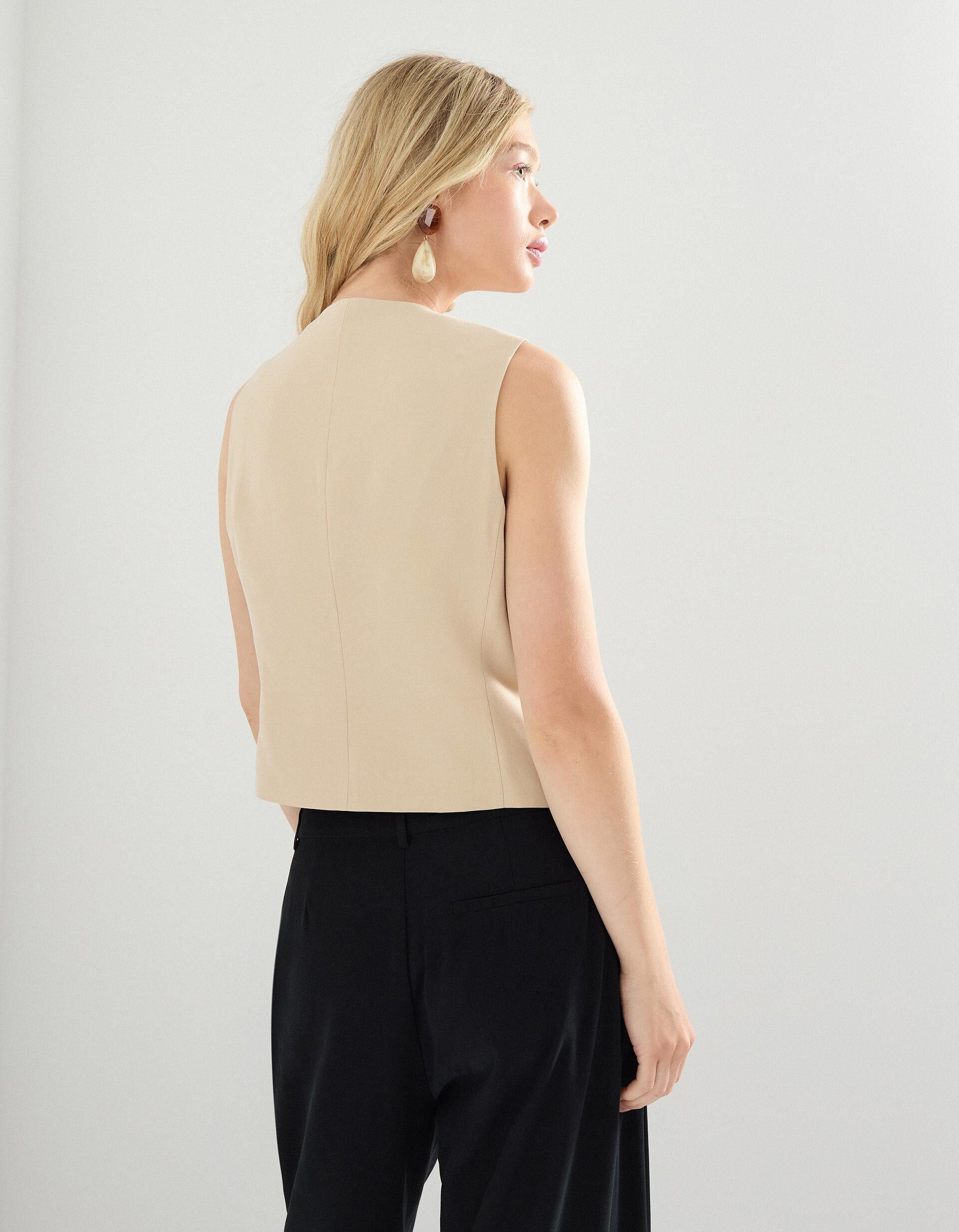 Comprar Online Colete, Mulher, Bege Claro