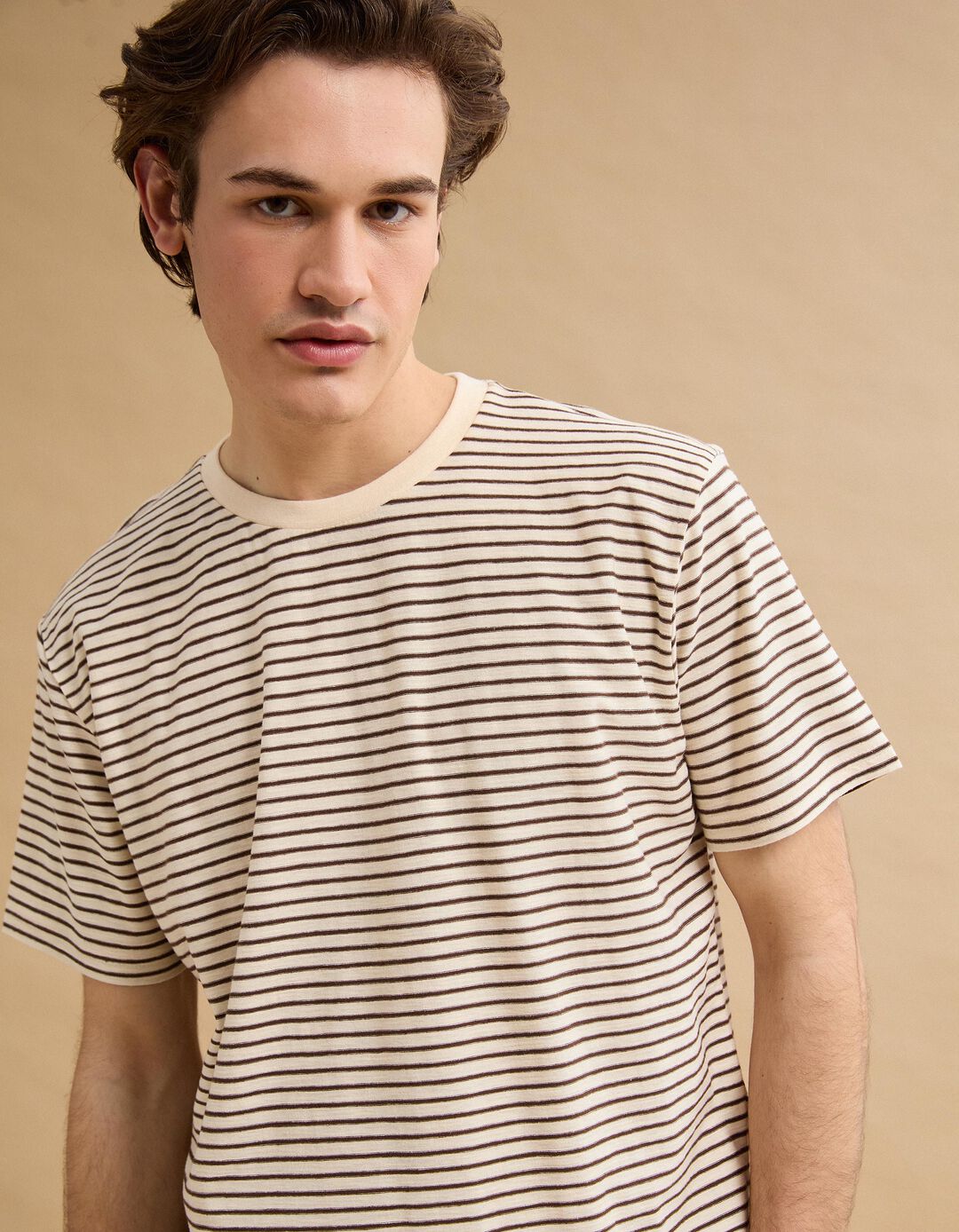 T-shirt Jersey, Homem, Castanho