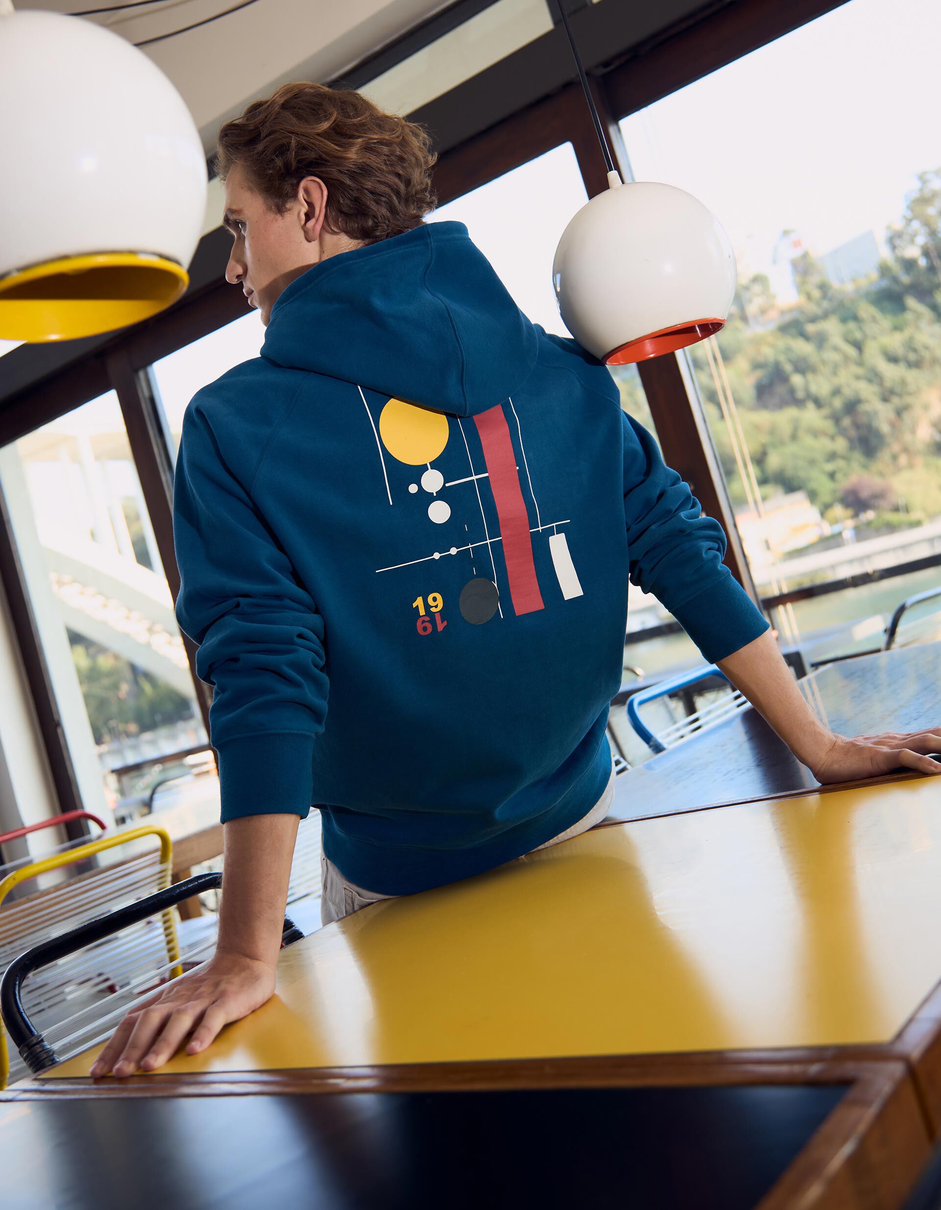 Sweatshirt com Capuz, Homem, Azul Escuro