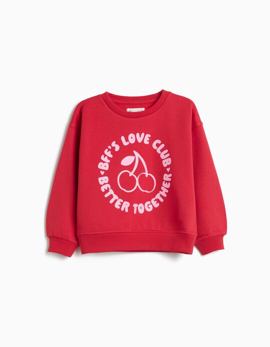 Comprar Online Sweatshirt de Felpa, Menina, Vermelho
