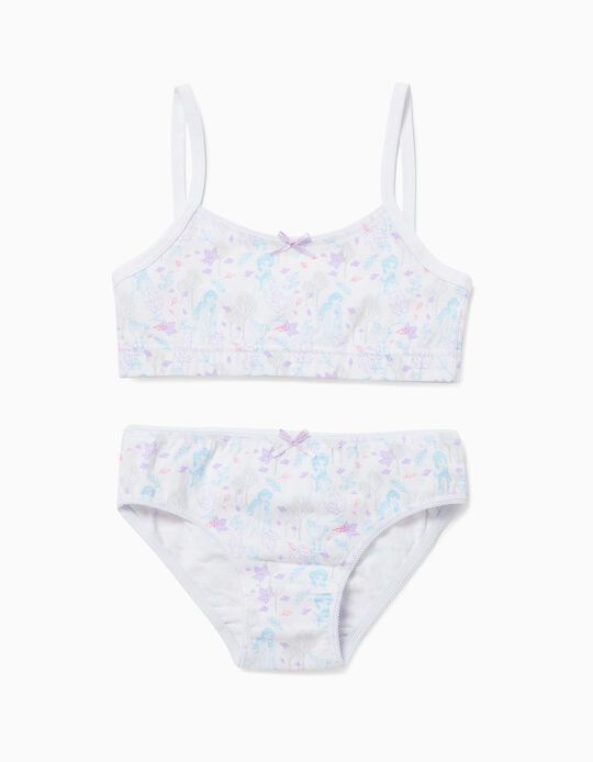 Top and Briefs for Girls, 'Frozen', White