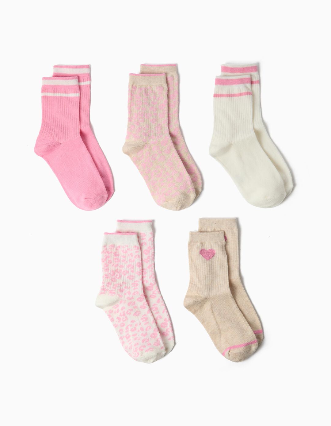 Pack 5 Pares De Meias, Menina, Multicolor