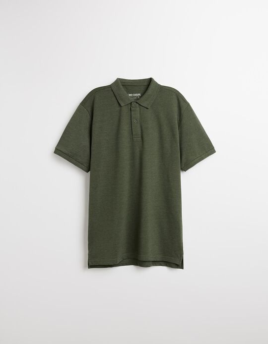 Comprar Online Polo Piquet Manga Curta, Homem, Verde Escuro