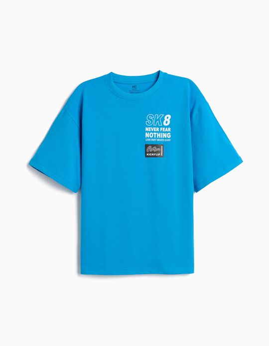 Comprar Online T-shirt Estampada 'Loose Fit', Menino, Azul