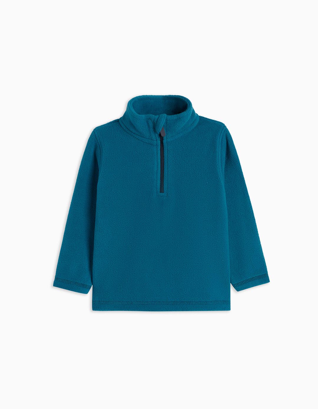 Sweatshirt Polar com Fecho, Bebé Menino, Azul