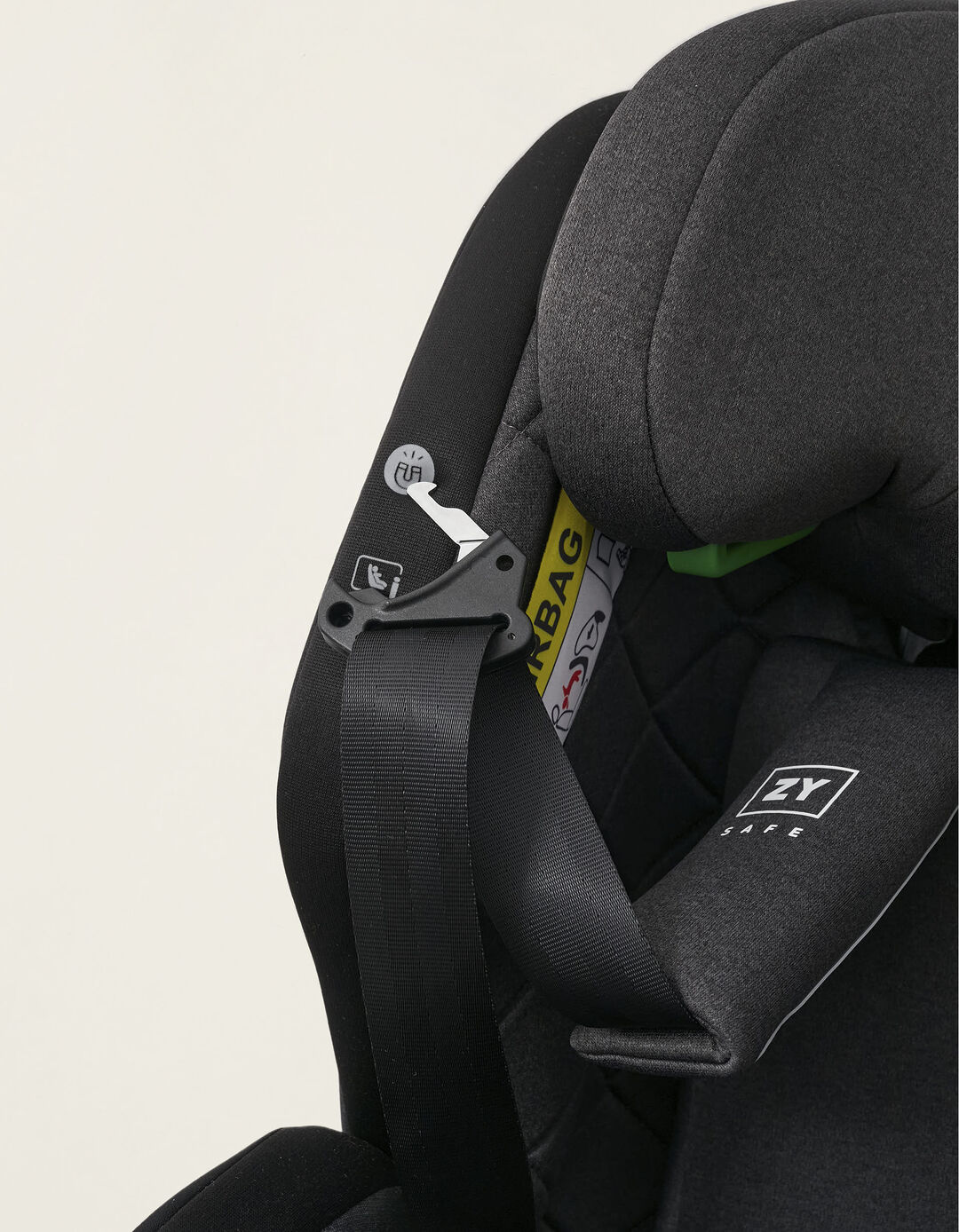 Cadeira Auto I-Size ZY Safe Premium com Isofix (40-150), Preto/Cinza