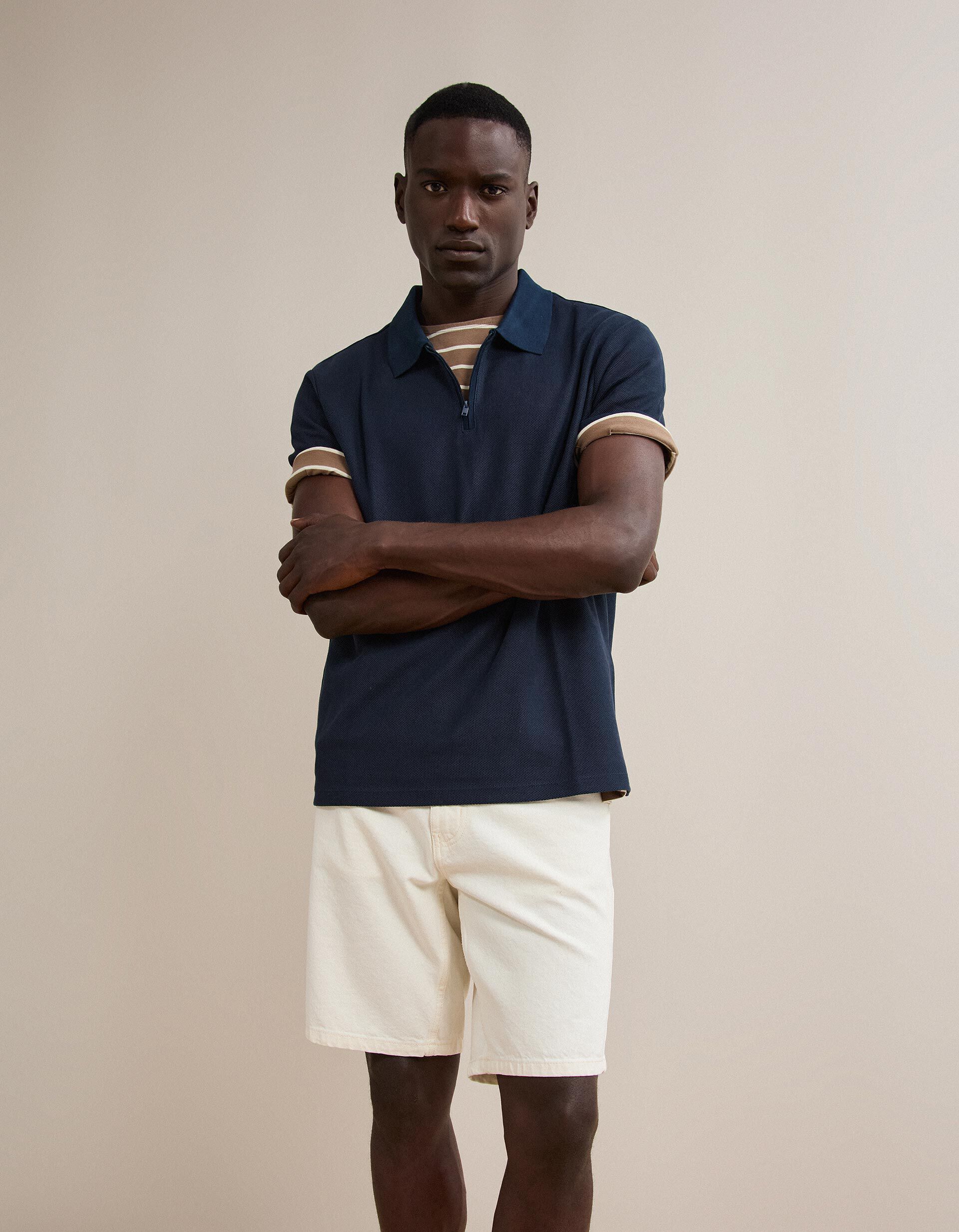 Comprar Online Polo com Fecho, Homem, Azul Escuro