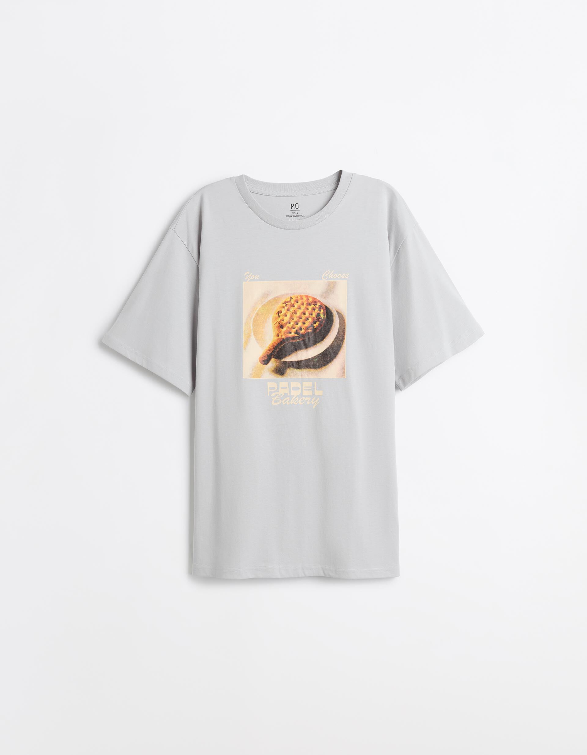 Comprar Online T-shirt Jersey Estampada, Homem, Cinzento