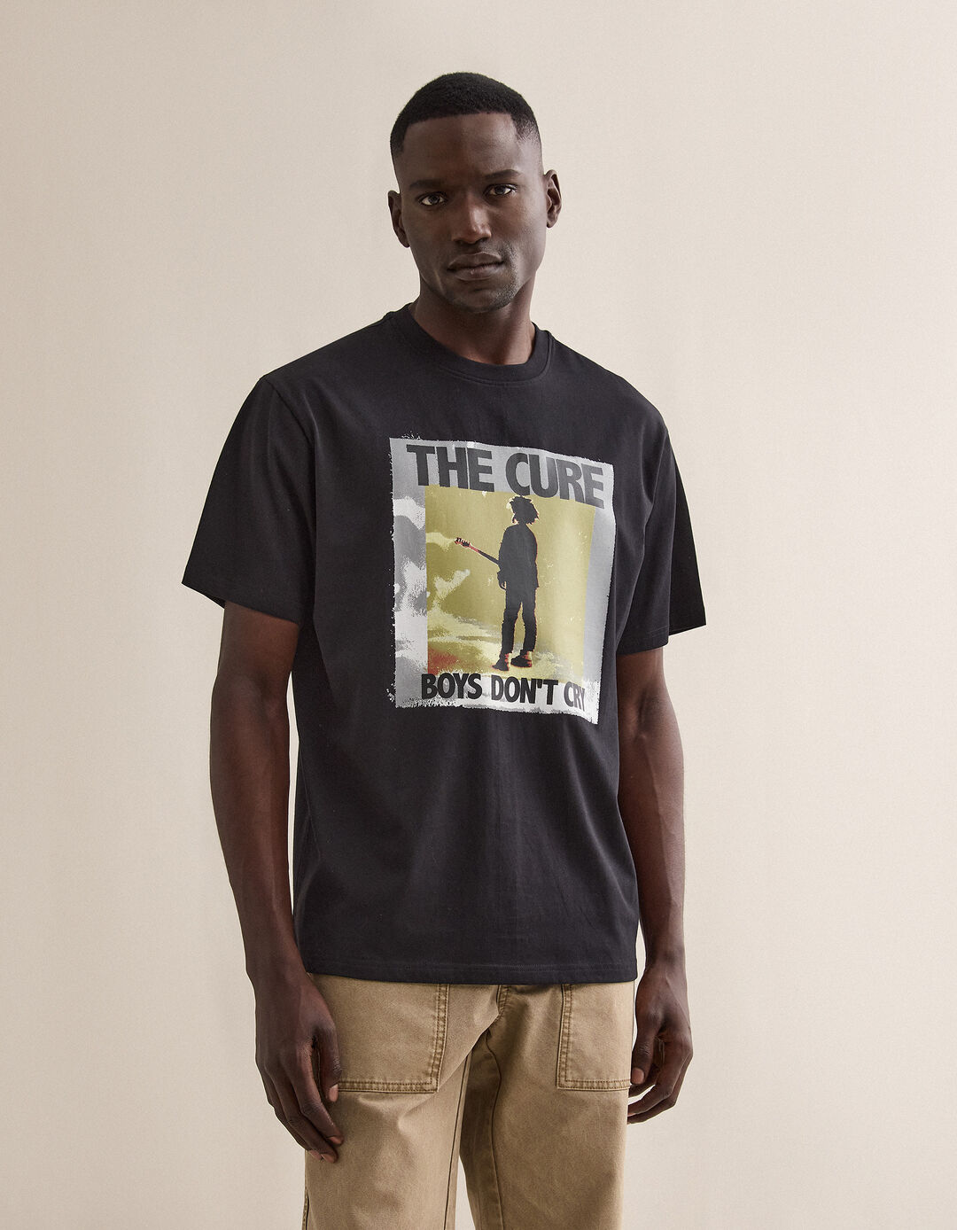 T-shirt The Cure, Homem, Preto