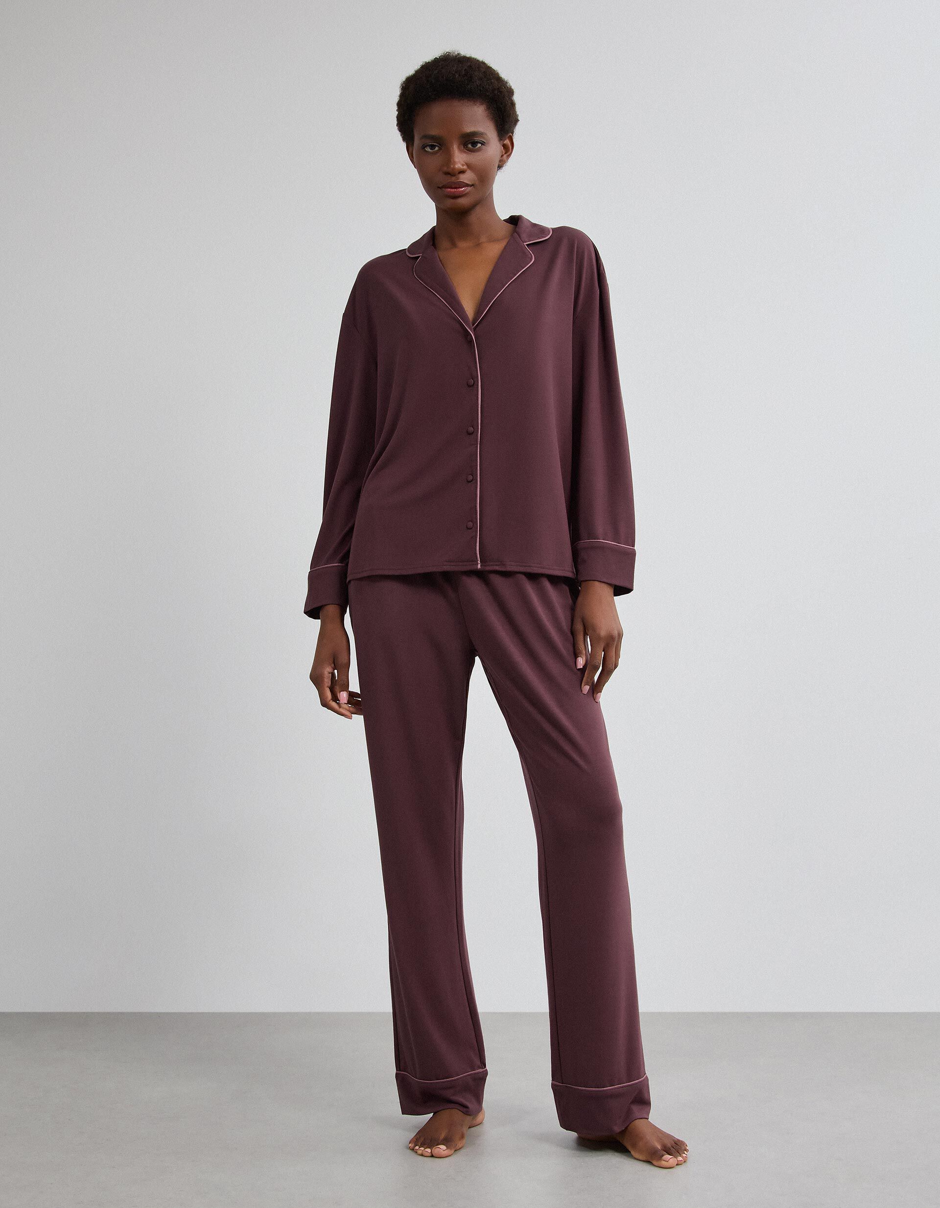 Comprar Online Pijama Camiseiro, Mulher, Vermelho Escuro