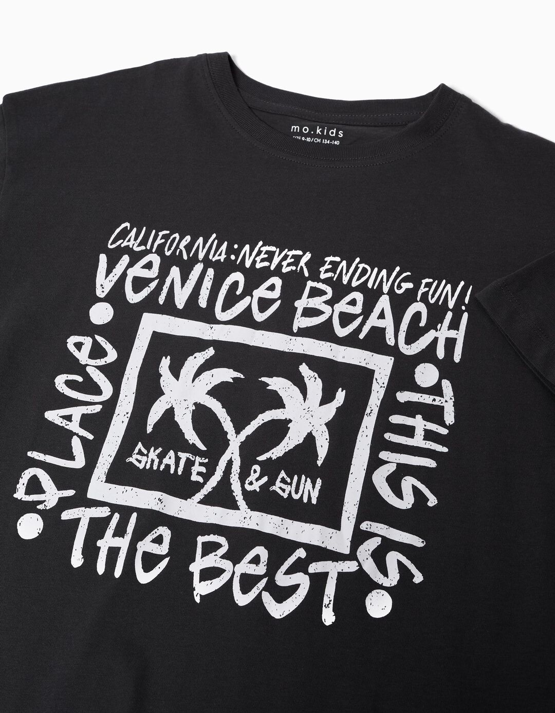 T-shirt Print, Menino, Cinzento Escuro