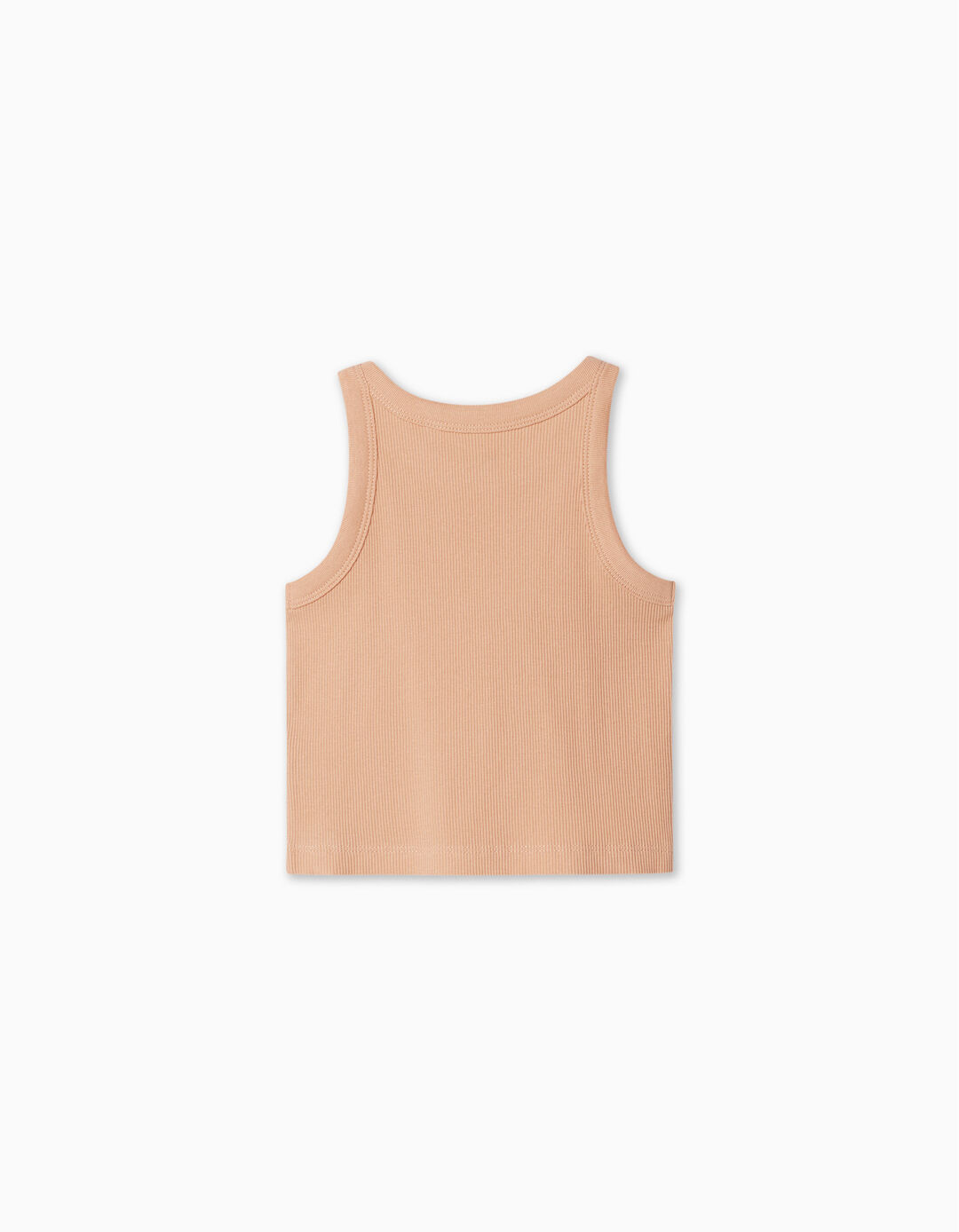 Ribbed Tank Top, Girl, Light Orange
