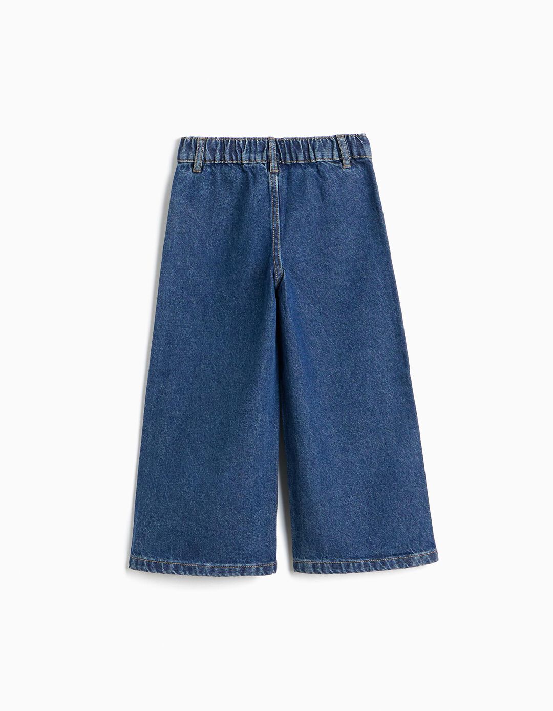 Cal&ccedil;as De Ganga 'Wide Leg', Menina, Azul Escuro