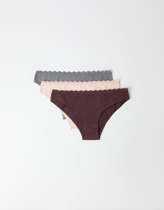Comprar Online Pack 3 Cuecas 'Brief', Mulher, Multicolor