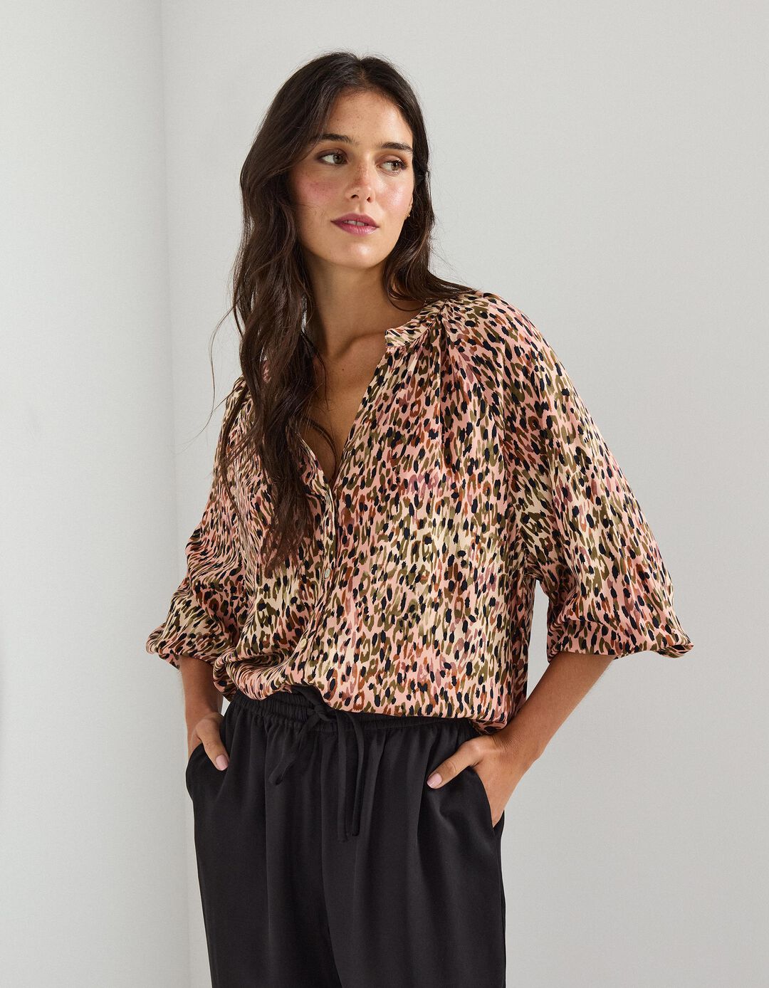 Blusa Viscose, Mulher, Bege 