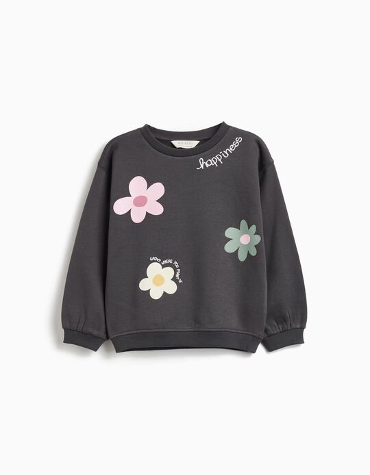 Comprar Online Sweatshirt de Felpa, Menina, Cinzento Escuro