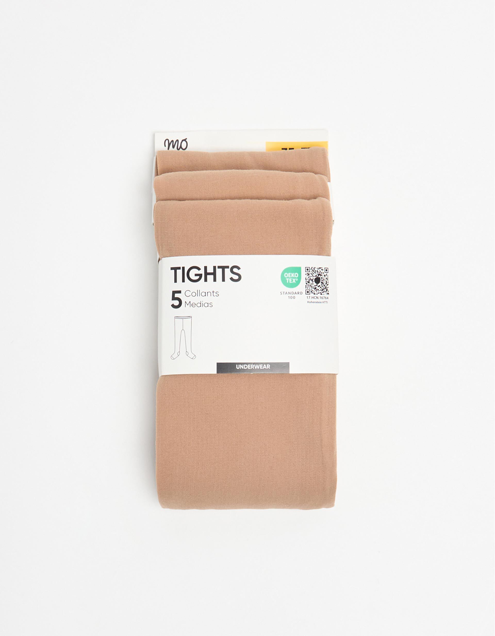 Comprar Online Pack 5 Pares de Collants, Menina, Bege Claro