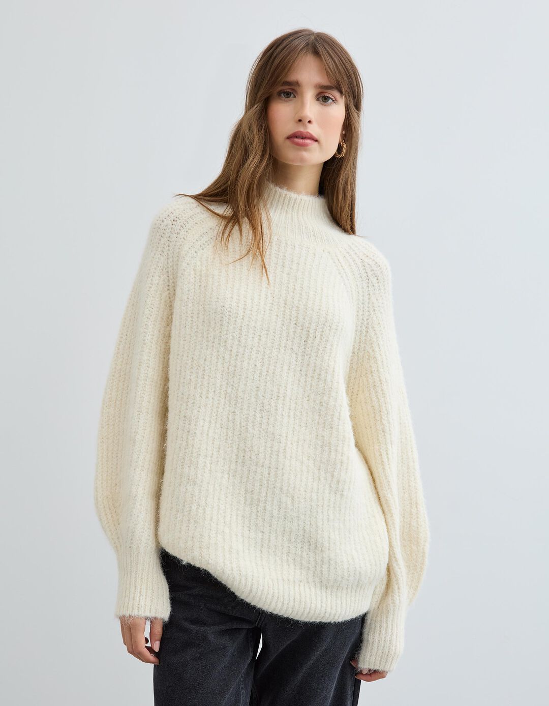 Camisola com L&atilde;, Mulher, Cru