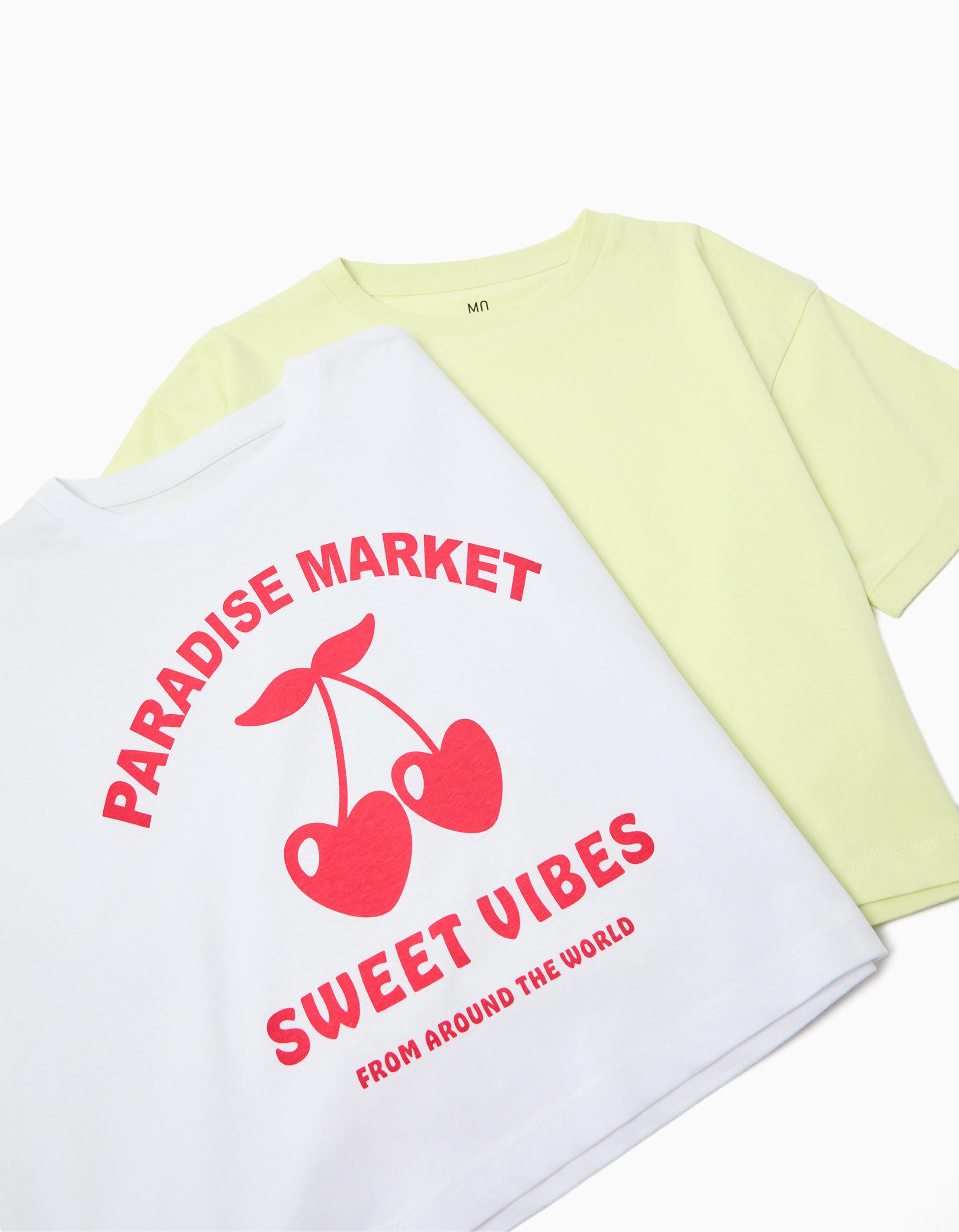 Comprar Online Pack 2 T-shirts, Menina, Branco