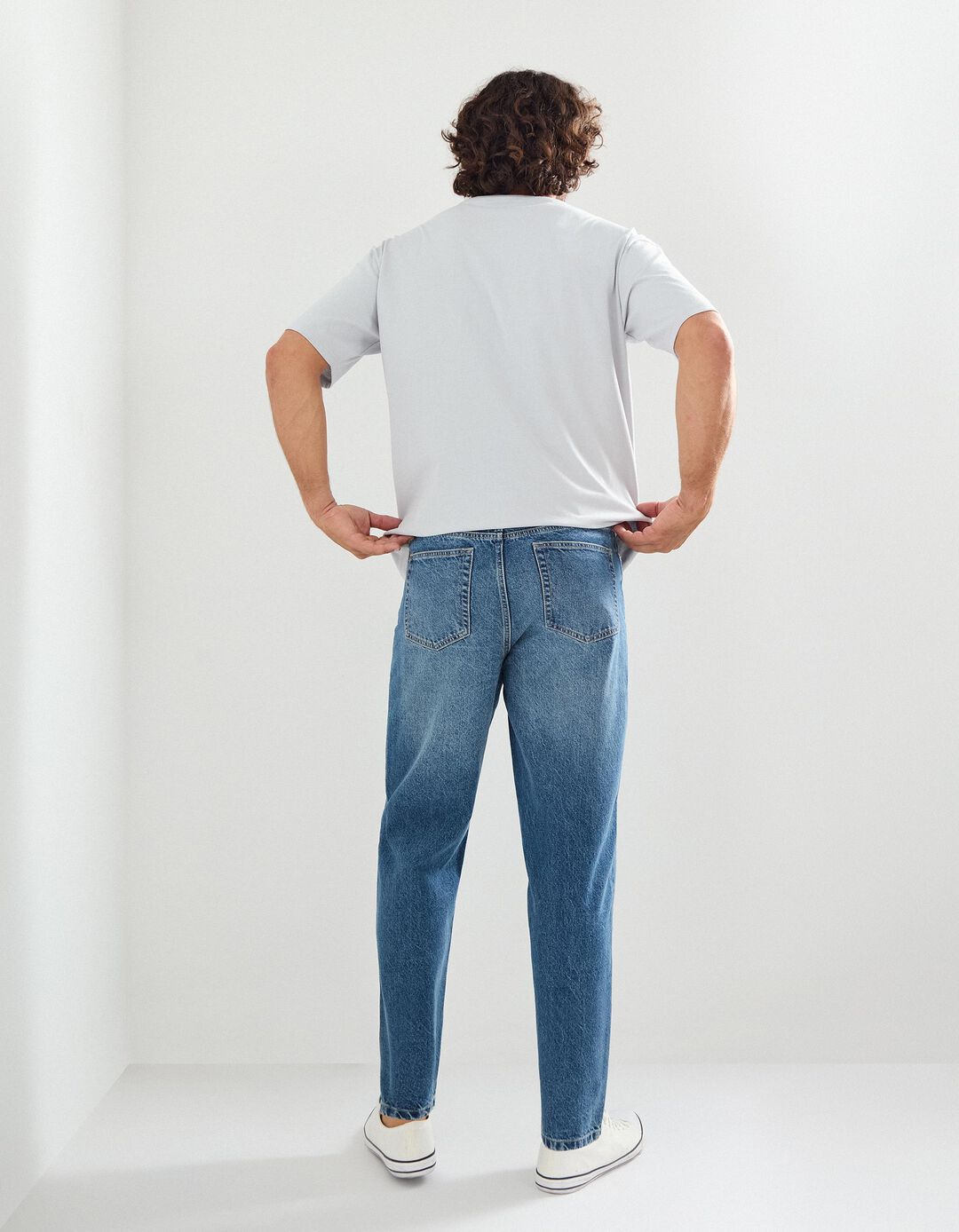 Calças de Ganga 'Loose Fit', Homem, Azul