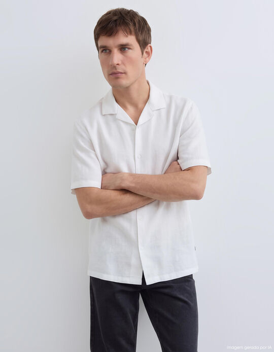 Comprar Online Camisa com Linho, Homem, Branco