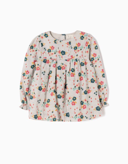 Loose-Fitting Blouse, Flowers