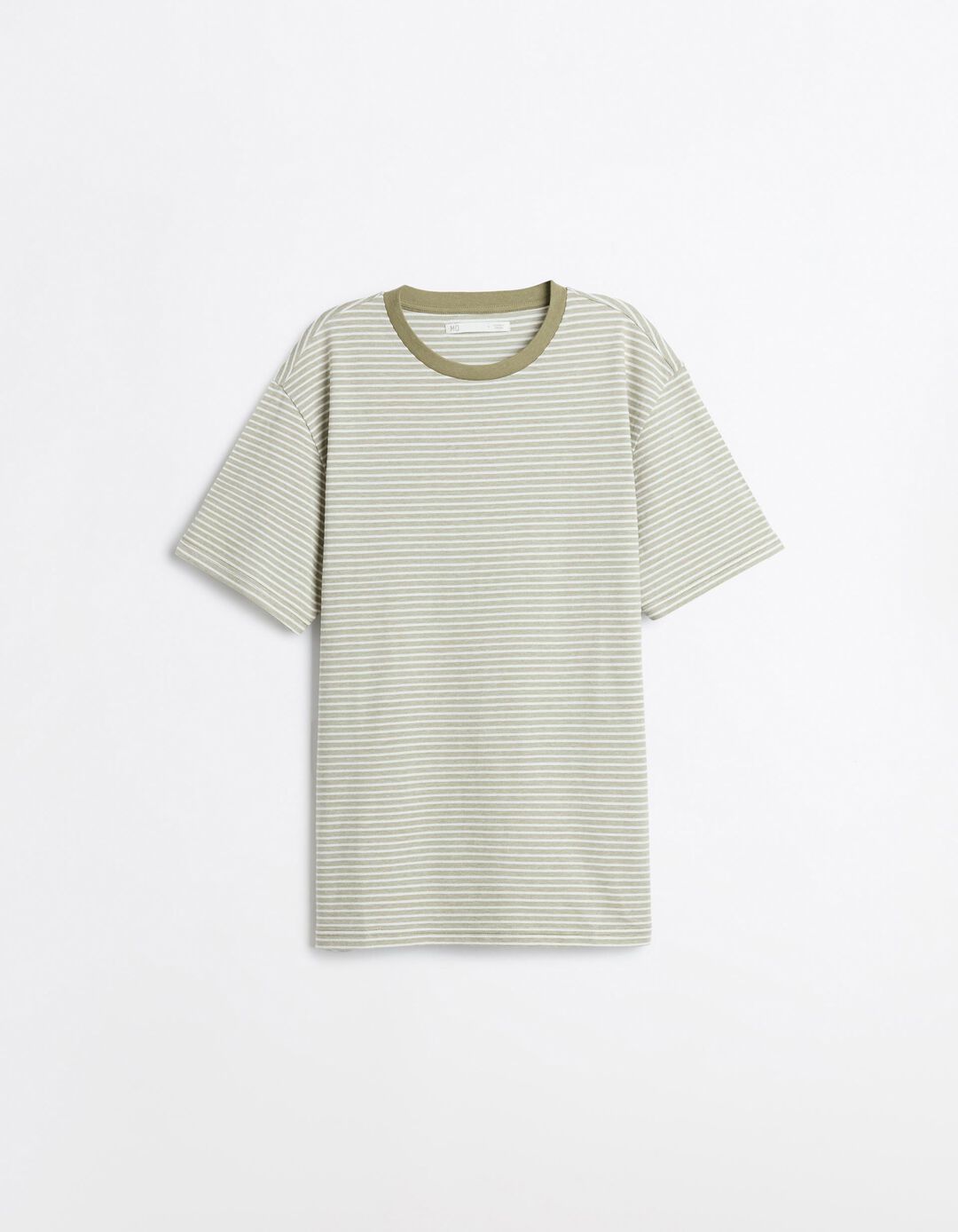 T-shirt Jersey Riscas, Homem, Verde Escuro