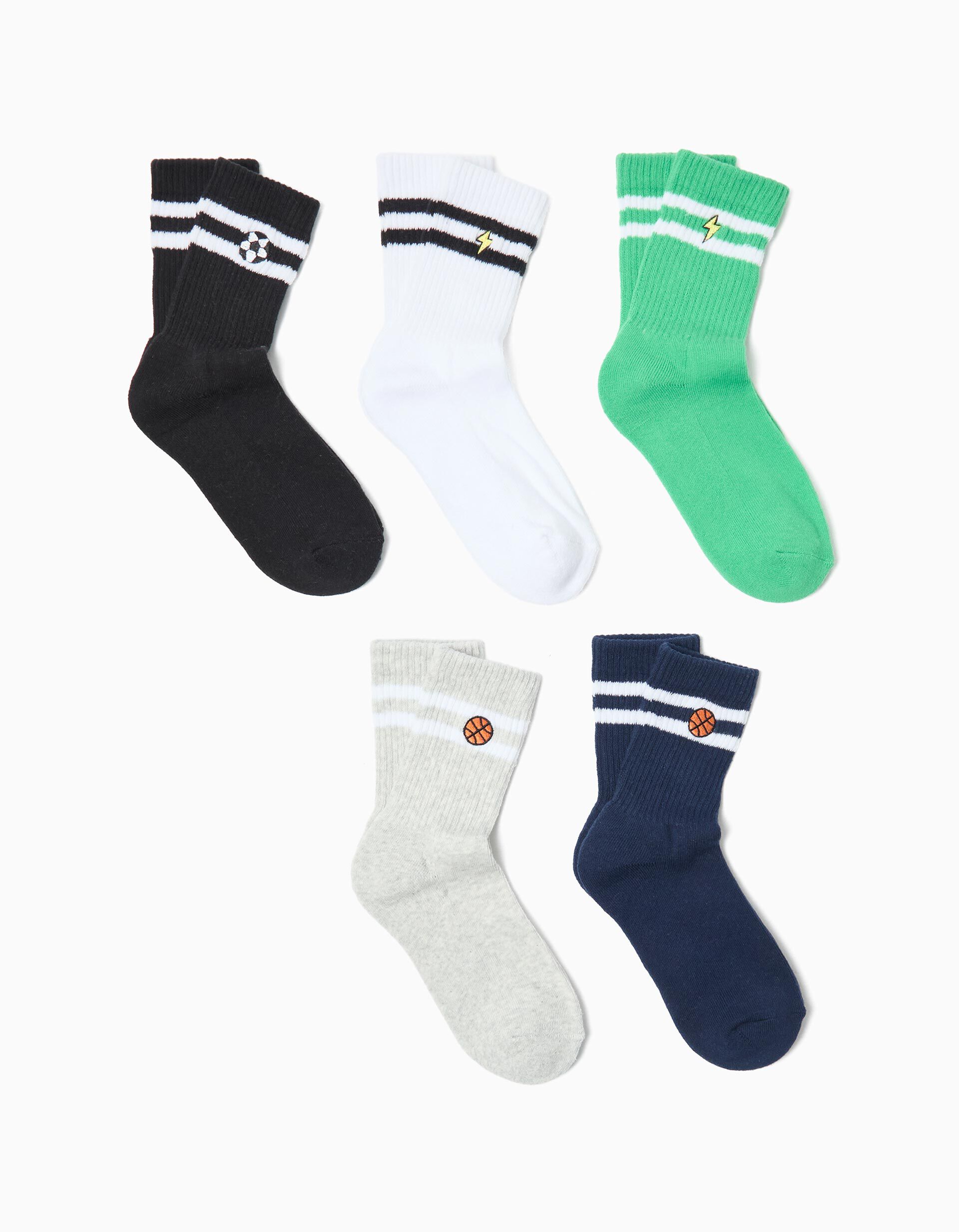 Comprar Online Pack 5 Pares de Meias, Menino, Multicor