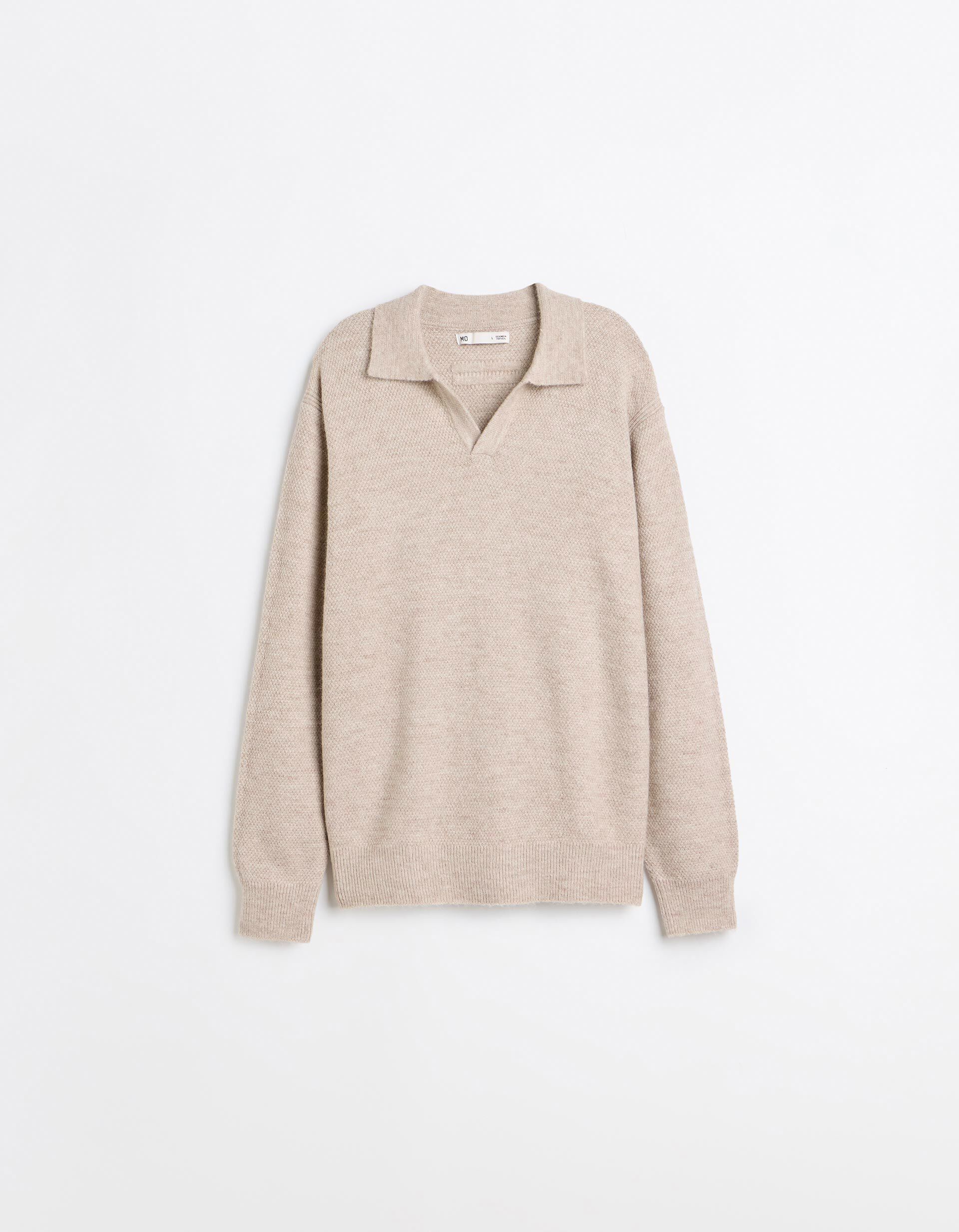Comprar Online Camisola De Malha, Homem, Bege