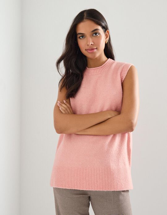 Comprar Online Colete em Malha, Mulher, Rosa