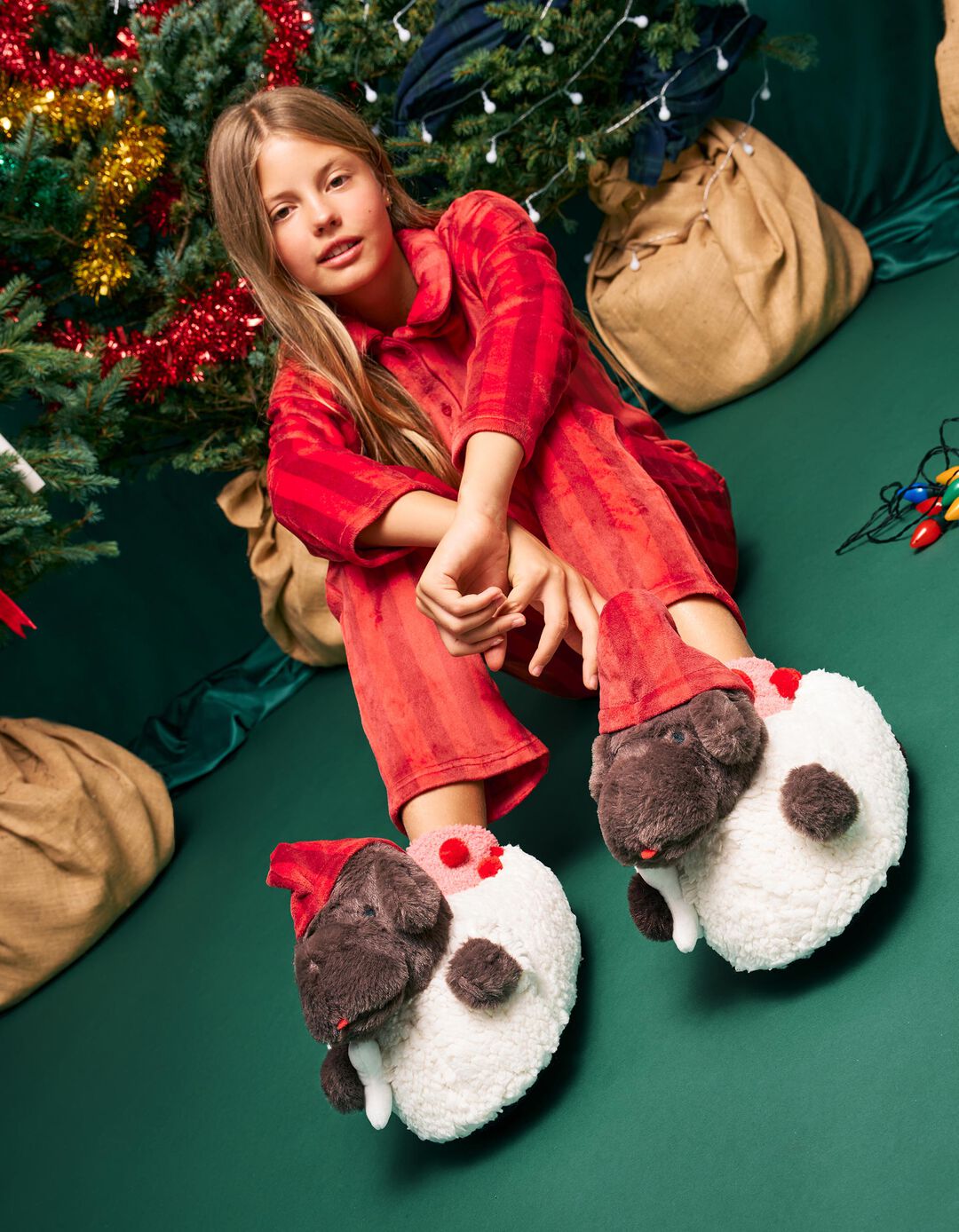 Pantufas, Menina, Castanho