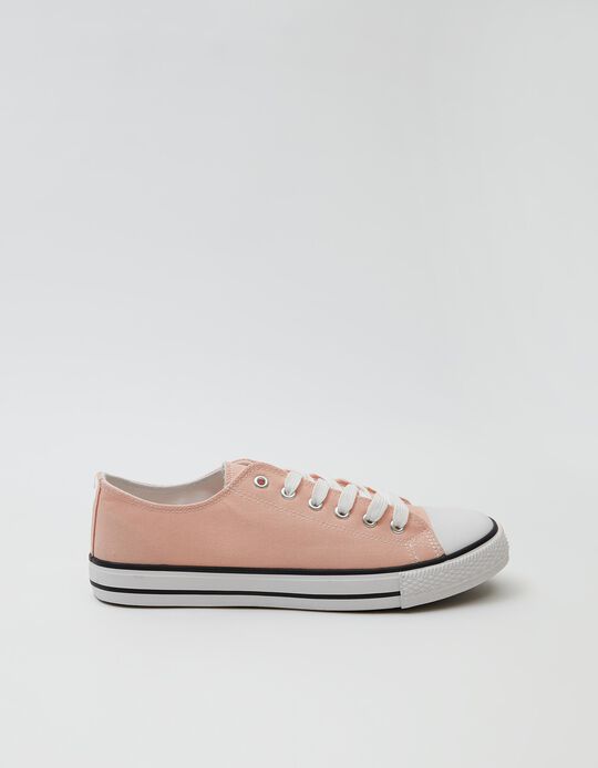 Canvas Trainers, Salmon