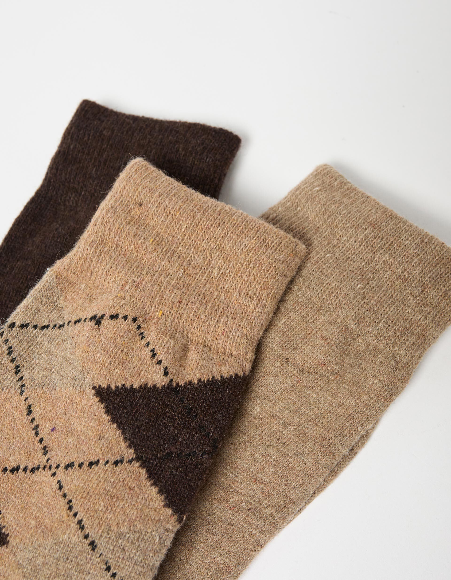 Comprar Online Pack 3 Pares de Meias, Homem, Castanho