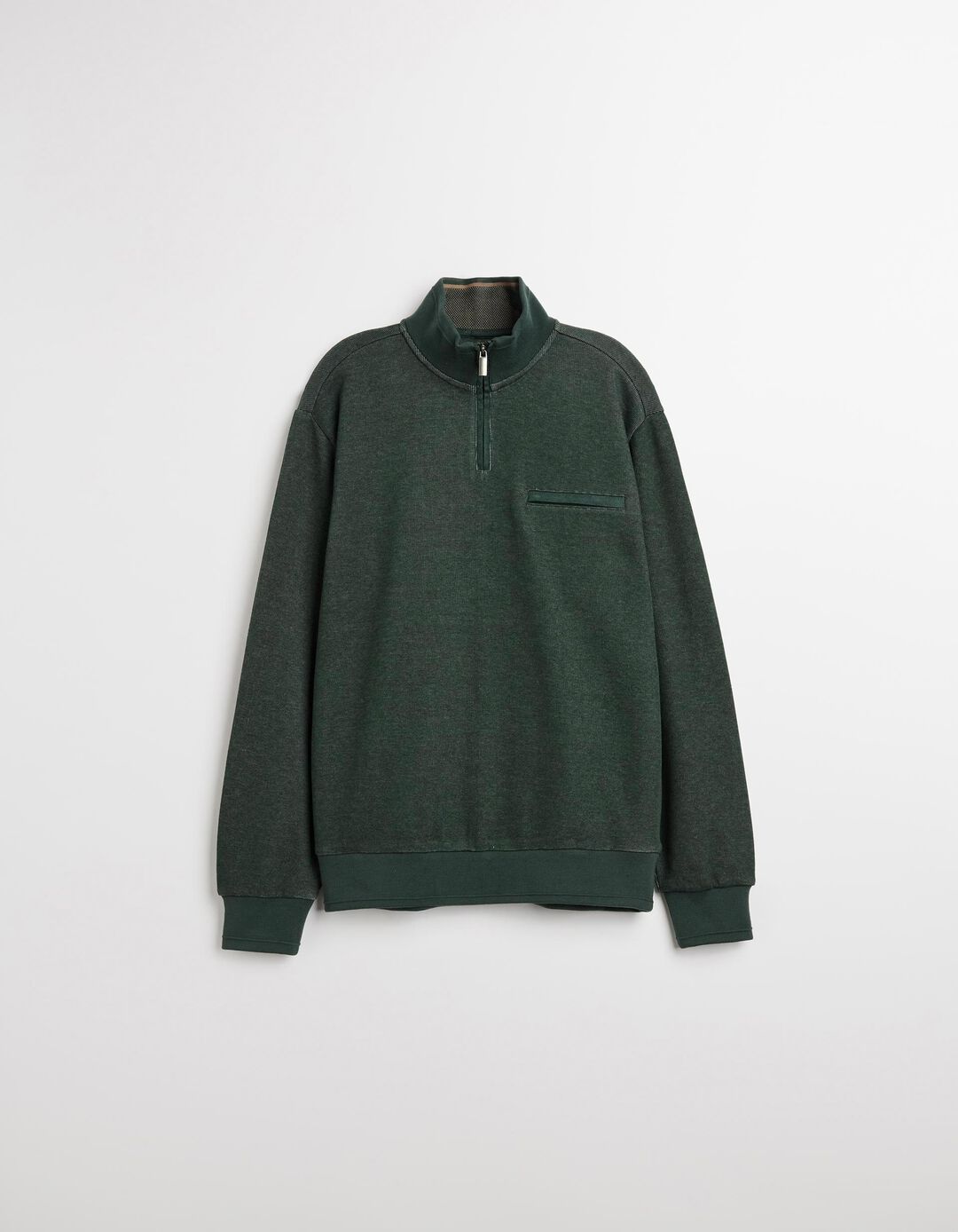 Sweatshirt com Fecho, Homem, Verde