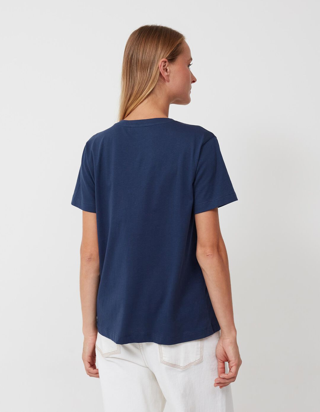 V-neck T-shirt, Women, Dark Blue