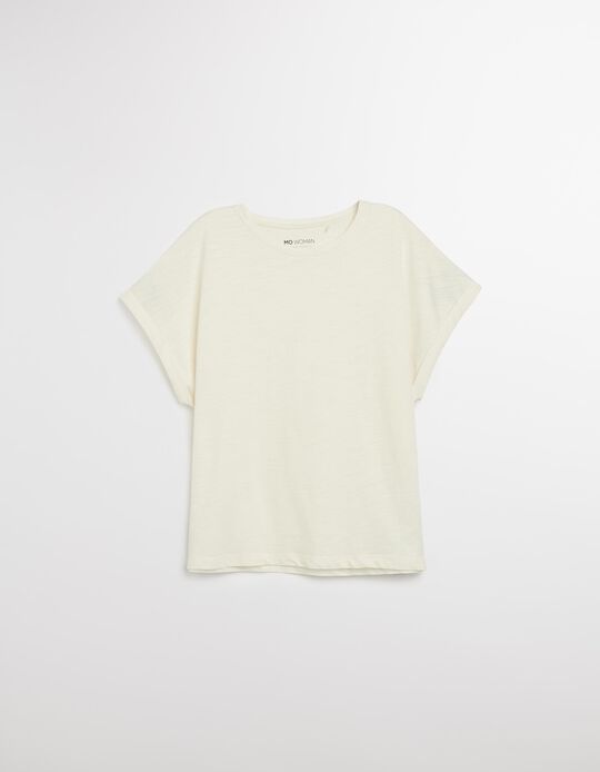 Comprar Online T-shirt, Mulher, Bege Claro 