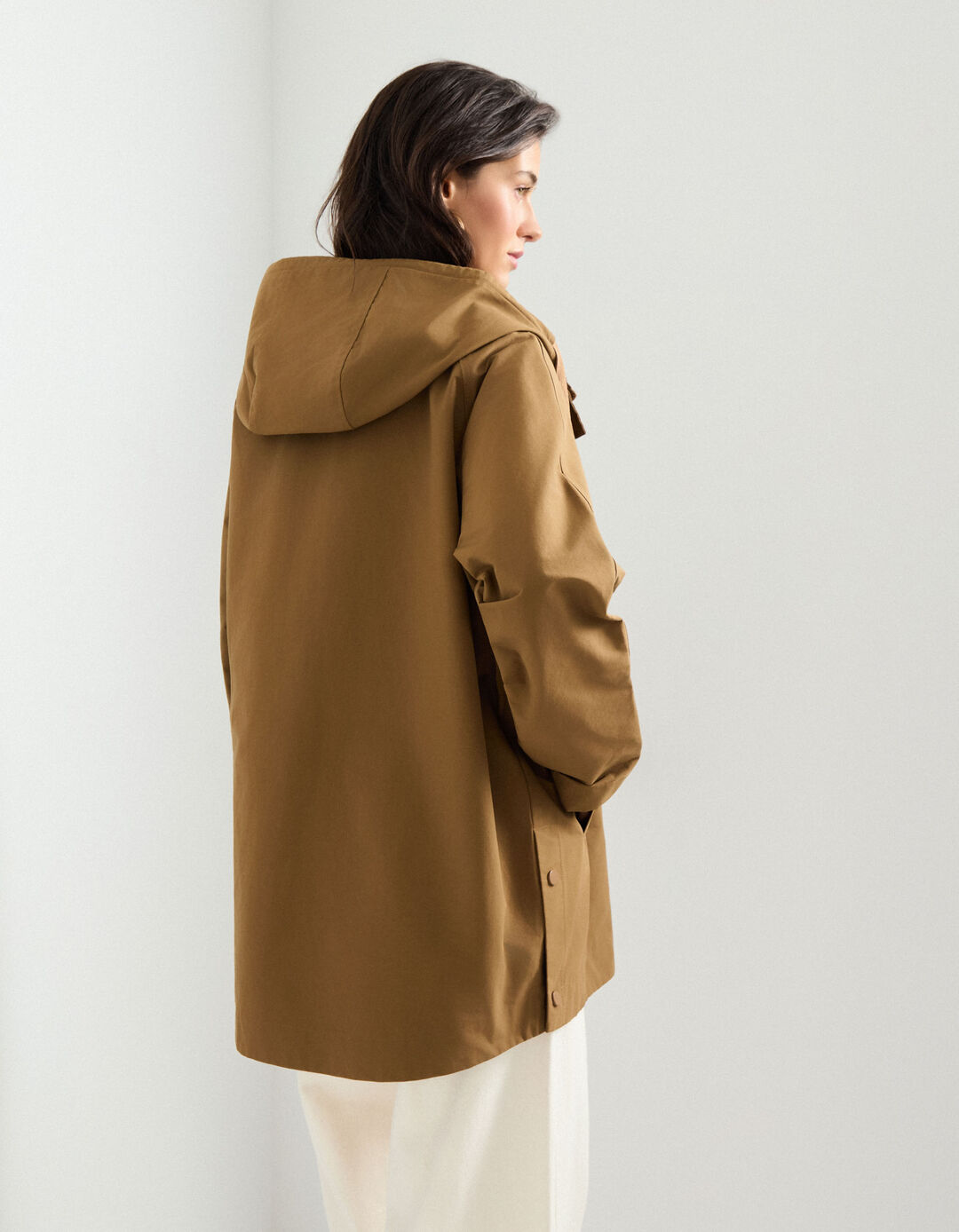 Parka Oversized, Mulher, Castanho Claro