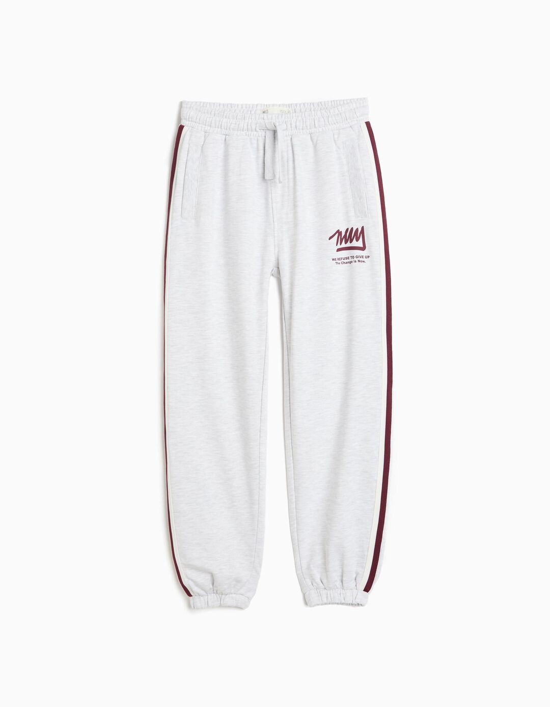 Cal&ccedil;as Jogger Em Felpa, Menino, Cinzento Claro