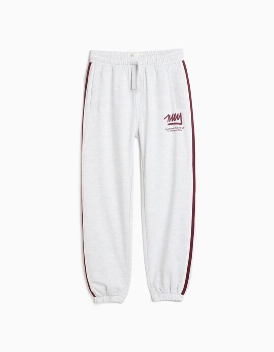 Comprar Online Cal&ccedil;as Jogger Em Felpa, Menino, Cinzento Claro