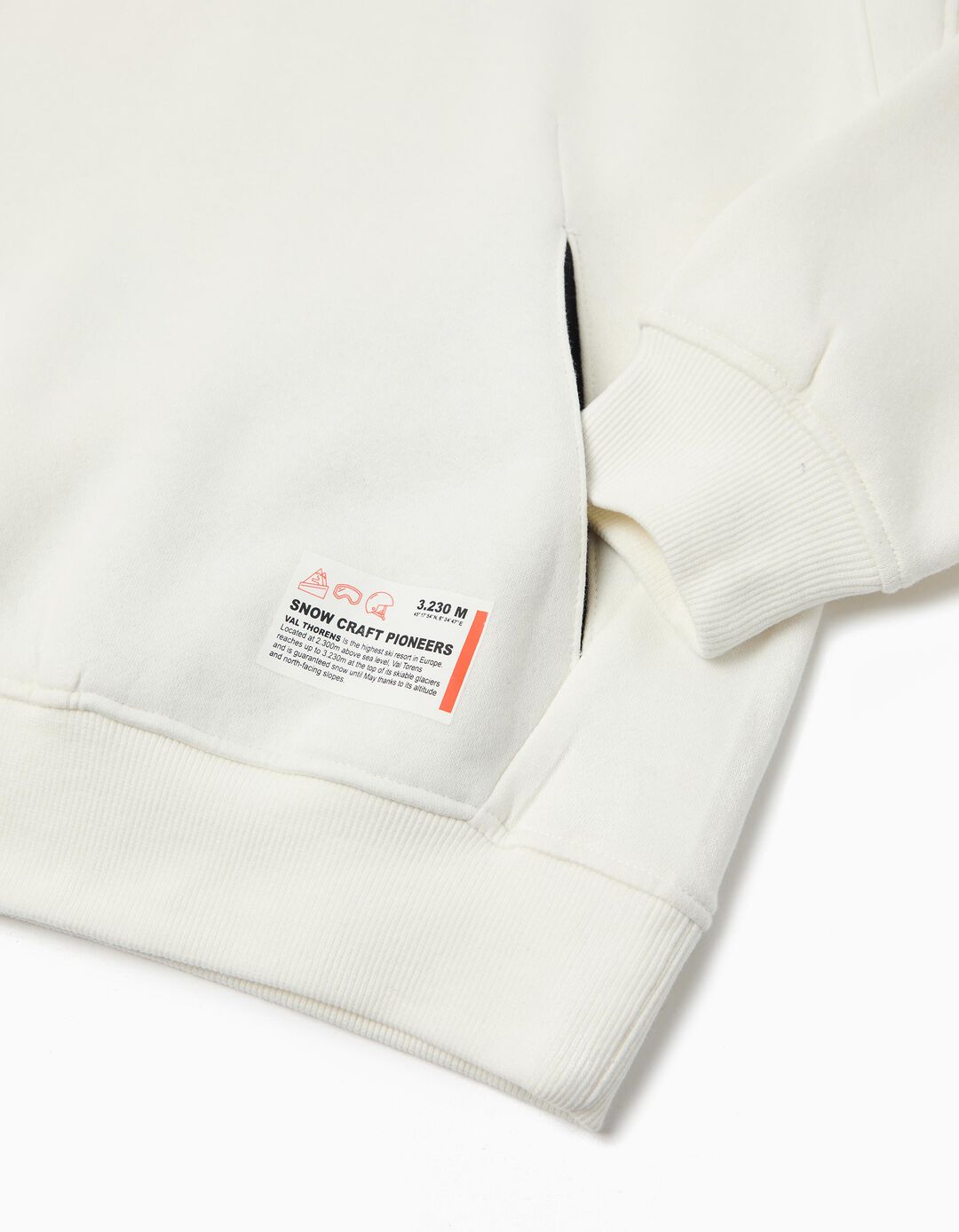 Sweatshirt com Capuz, Menino, Branco