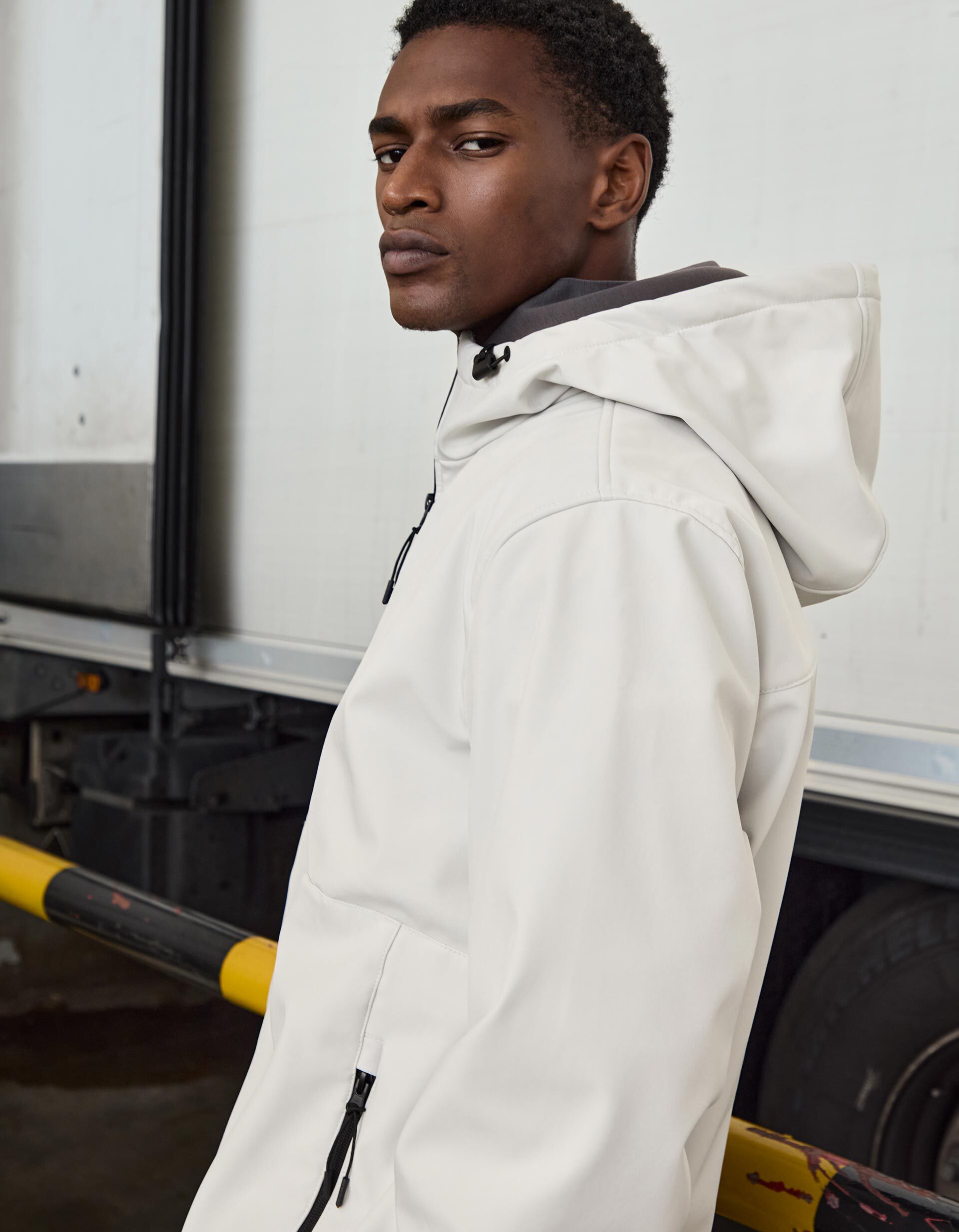 Comprar Online Parka com Capuz, Homem, Cinzento Claro