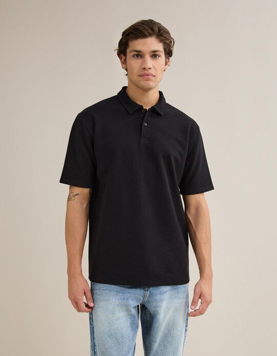 Comprar Online Polo Estruturado, Homem, Preto