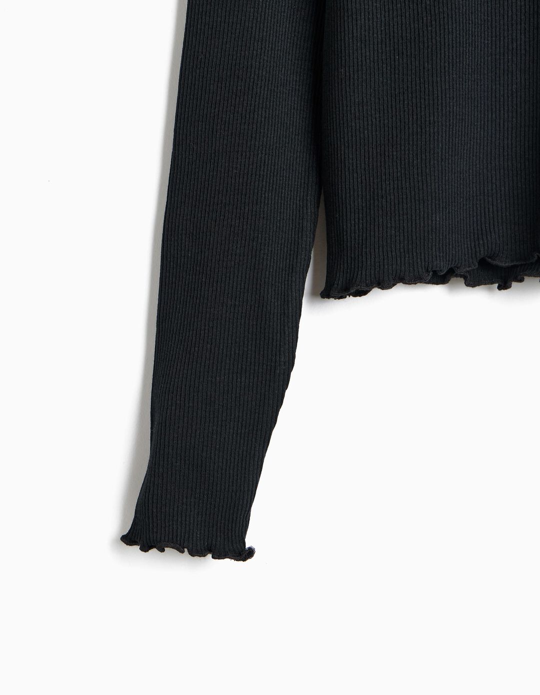 Camisola Cropped, Menina, Preto