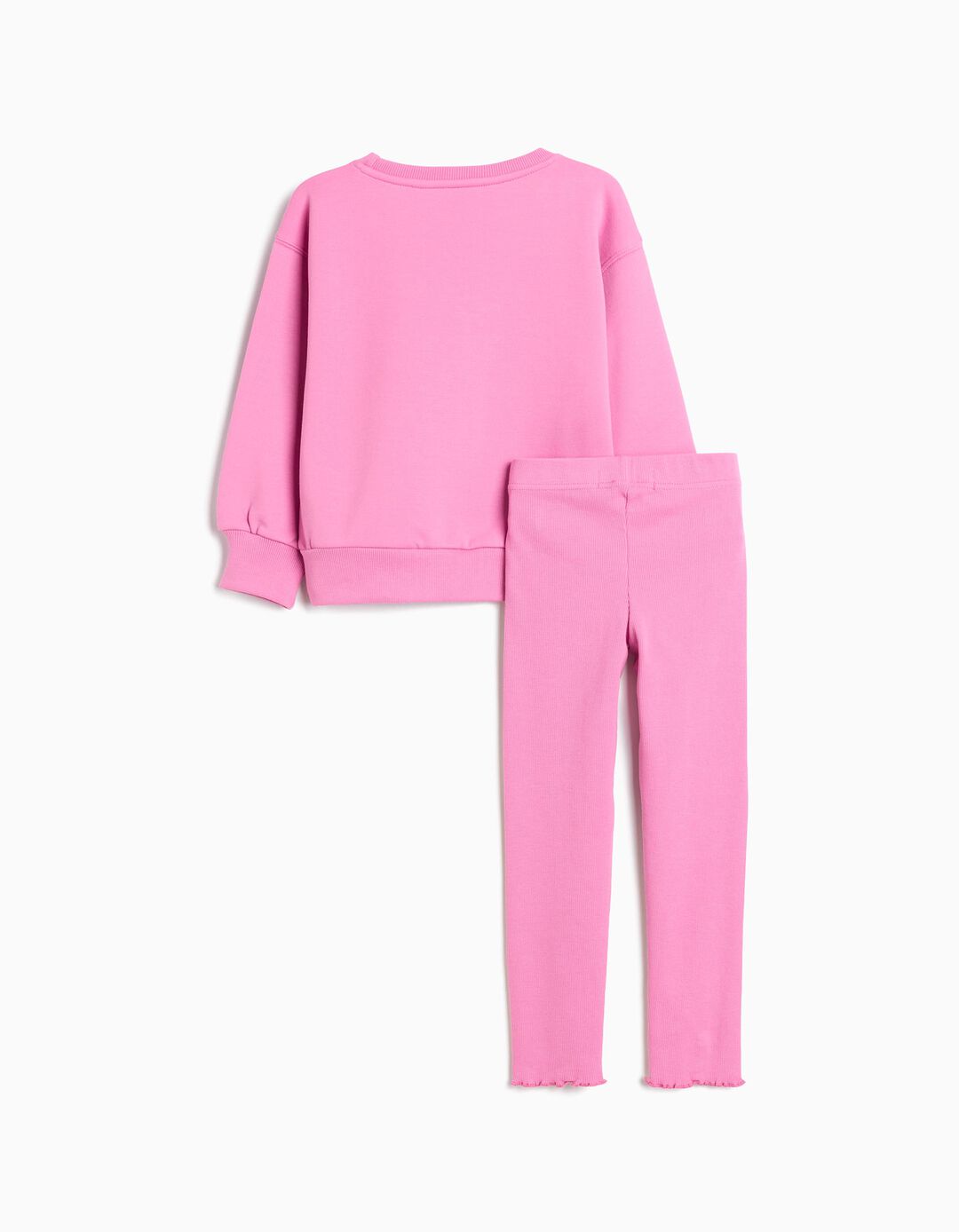 Conjunto Sweatshirt e Leggings, Menina, Rosa