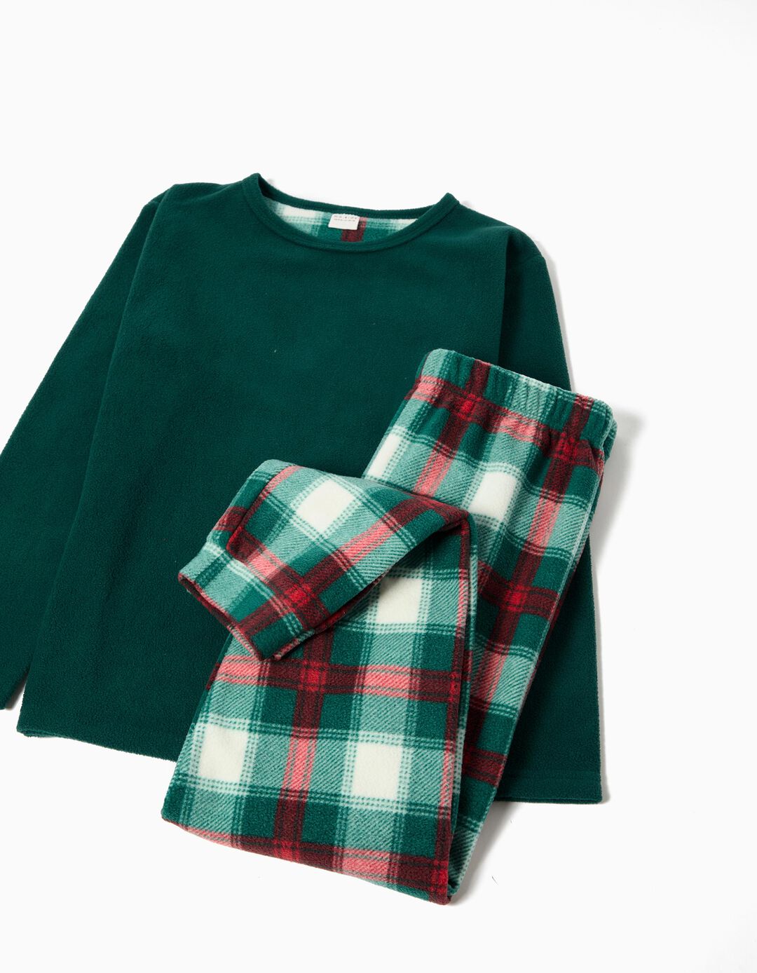Pijama Polar de Natal, Menina, Verde Escuro