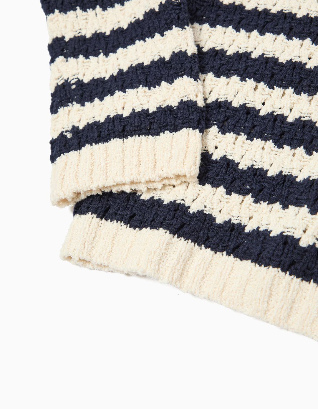 Camisola Riscas, Menina, Azul Escuro