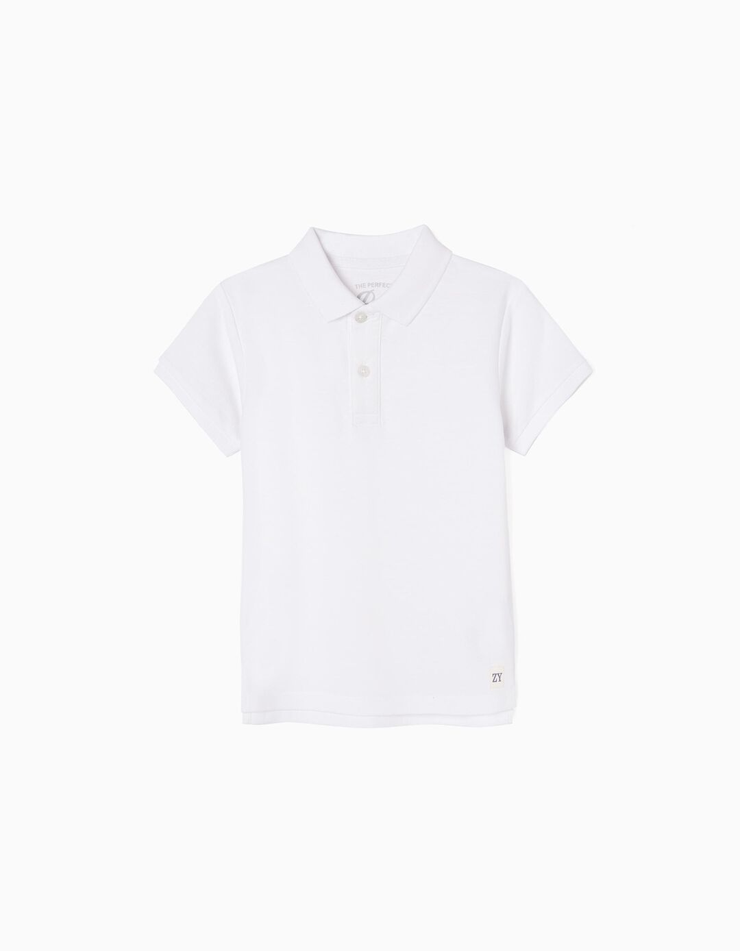 Cotton Polo Shirt for Boys, White