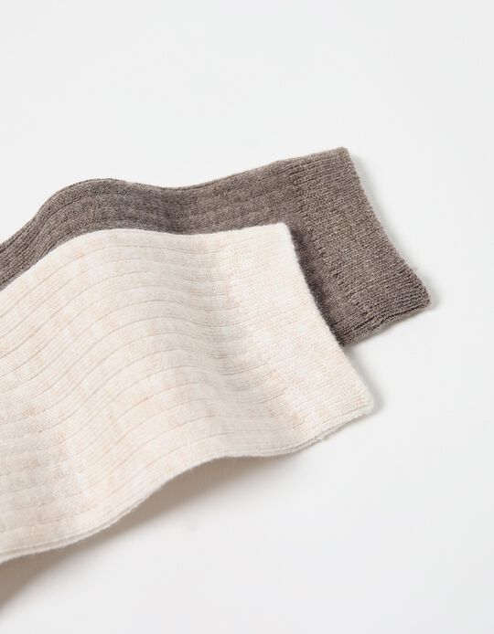 Comprar Online Pack 2 Pares de Meias, Mulher, Castanho