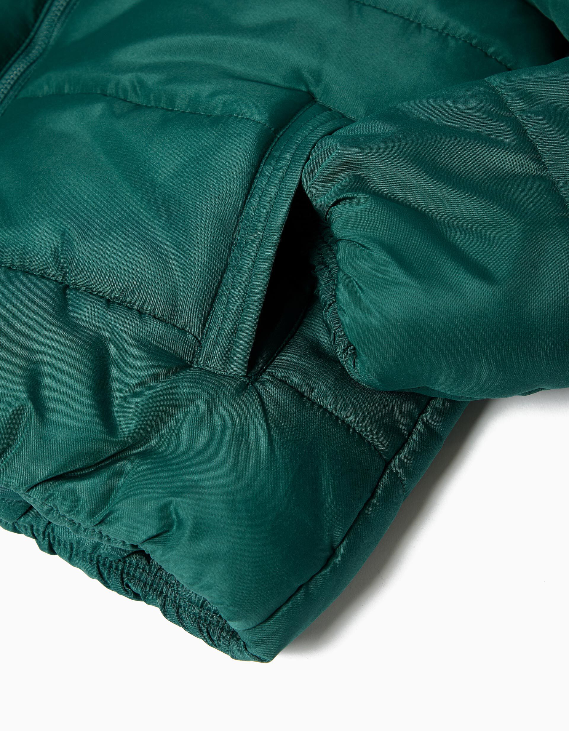 Comprar Online Casaco Acolchoado com Capuz, Menino, Verde Escuro